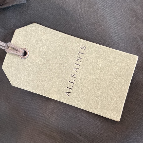 Allsaints brand new with tags on it black wrap dress with side zipper - Picture 9 of 14